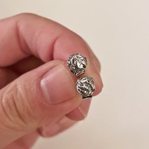 Yvmin Sterling Silver Candy Wrap Stud Earrings